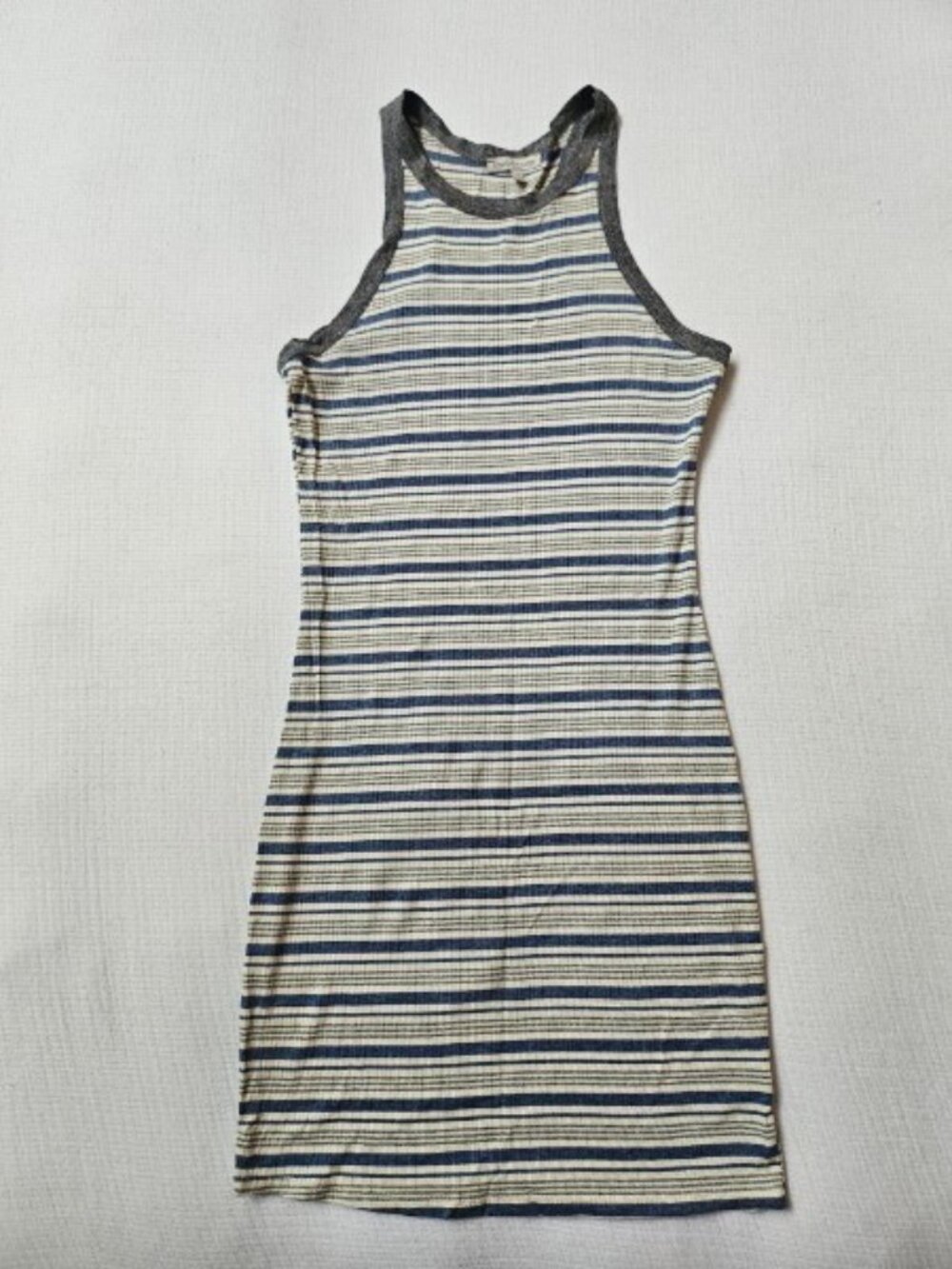 Charlotte Russe Blue and White Striped Bodycon Mini Dress